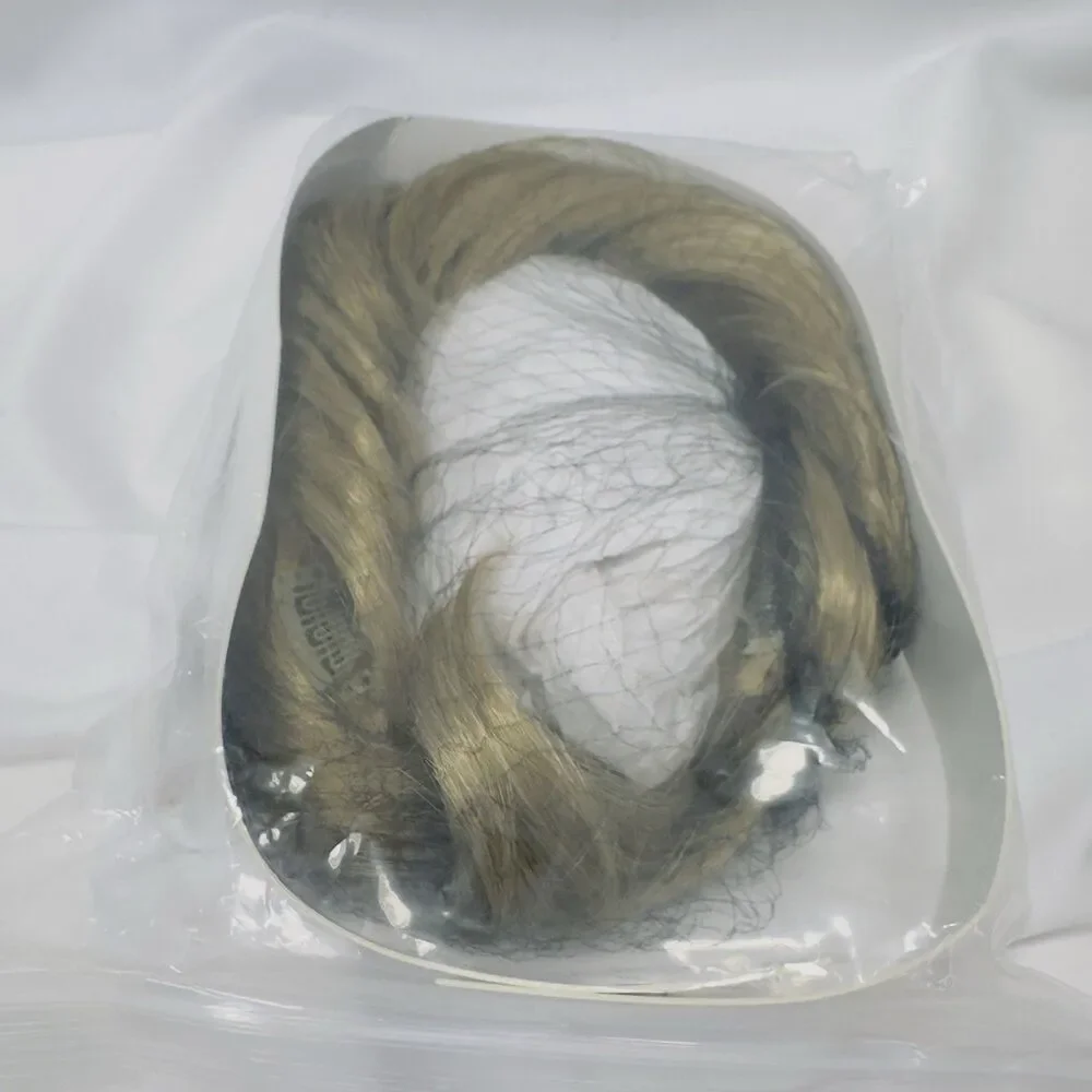 Synthetic Hair Piece Clip On Blonde Topper Hairpiece Netting Covers Hair Loss